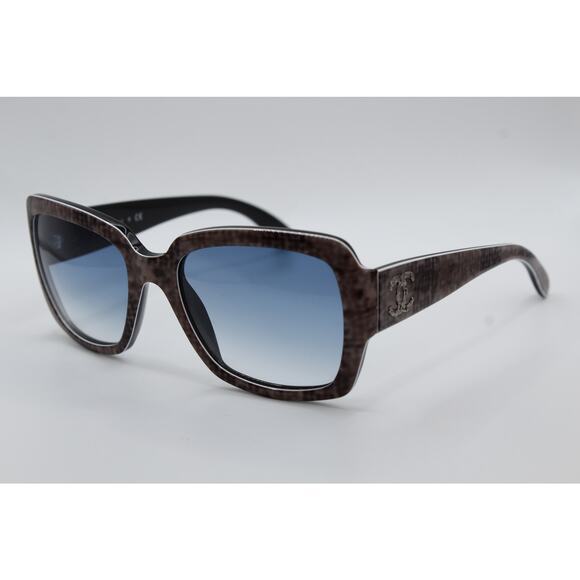 Chanel 5221 1309/3B Pixelated Brown Snakeskin Sunglasses